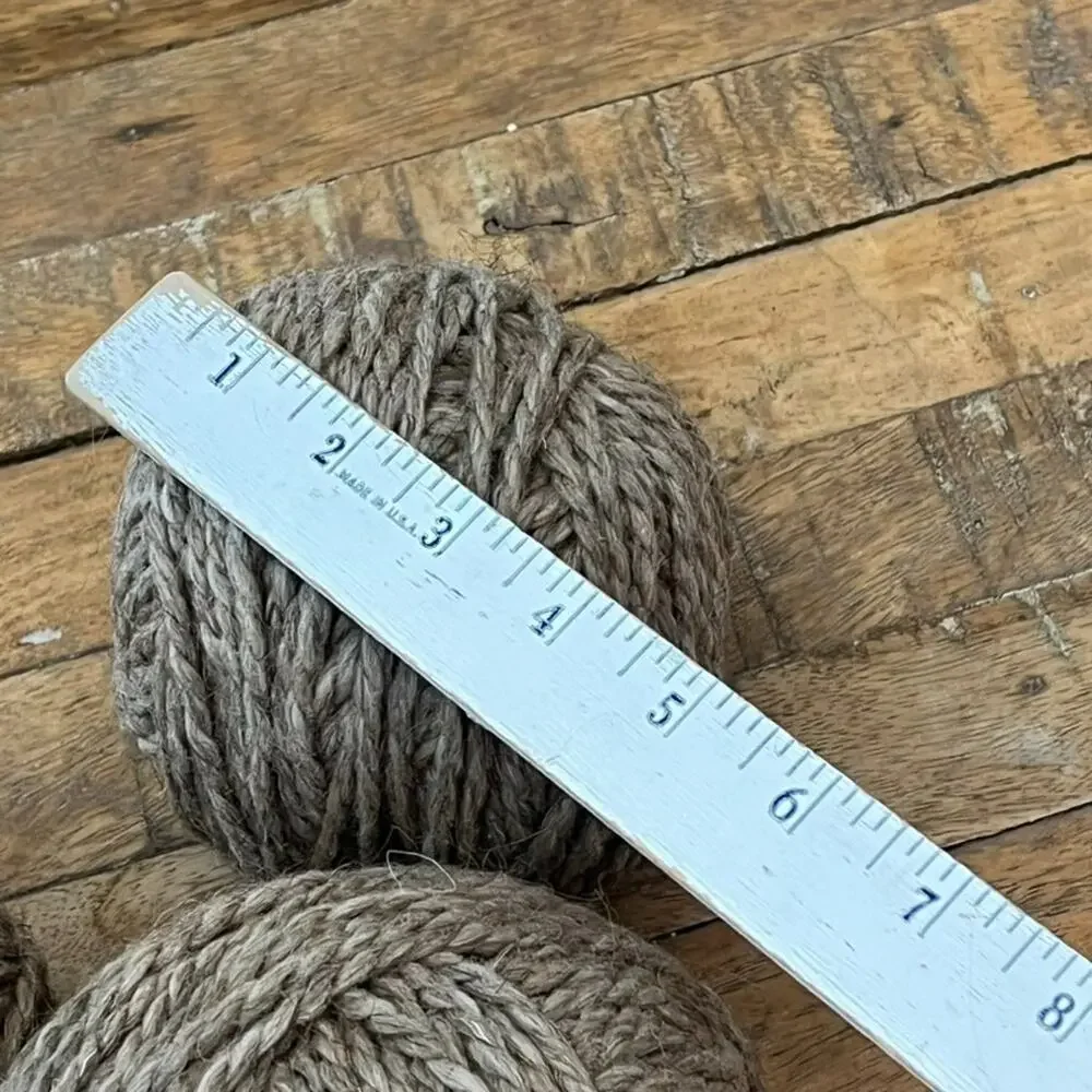 Natural 2 Ply Wool Yarn Ball Handspun Handmade 300 Grams